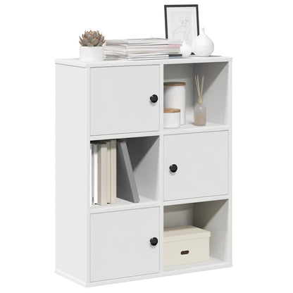 Libreria Bianca 60x24x76,5 cm in Legno Multistrato | homemem39