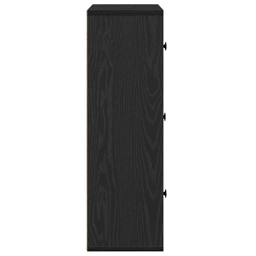 Libreria Rovere Nero 60x24x76,5 cm in Legno Multistrato | homemem39