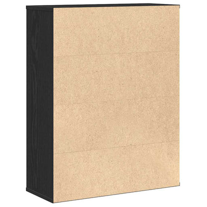 Libreria Rovere Nero 60x24x76,5 cm in Legno Multistrato | homemem39