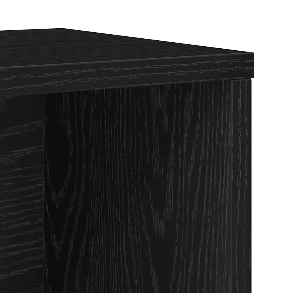 Libreria Rovere Nero 60x24x76,5 cm in Legno Multistrato | homemem39