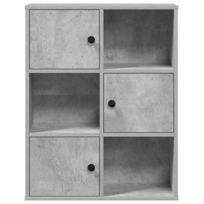 Libreria Grigio Cemento 60x24x76,5 cm in Legno Multistrato
