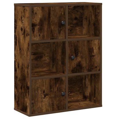 Libreria Rovere Fumo 60x24x76,5 cm in Legno Multistrato | homemem39