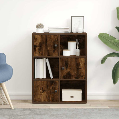 Libreria Rovere Fumo 60x24x76,5 cm in Legno Multistrato | homemem39