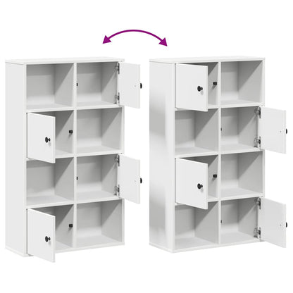 Libreria Bianca 60x24x101,5 cm in Legno Multistrato | homemem39