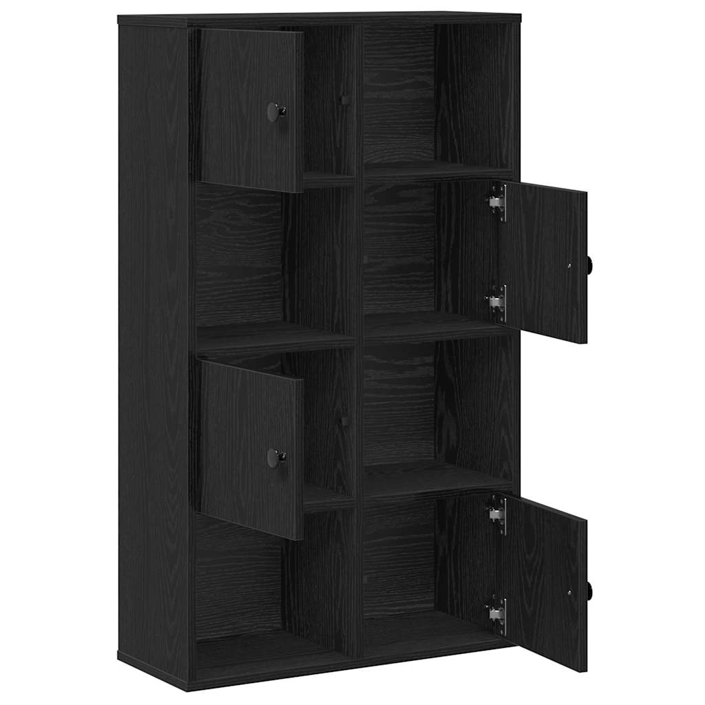 Libreria Rovere Nero 60x24x101,5 cm in Legno Multistrato | homemem39