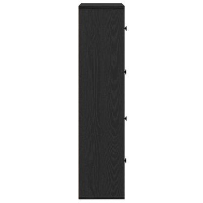 Libreria Rovere Nero 60x24x101,5 cm in Legno Multistrato | homemem39