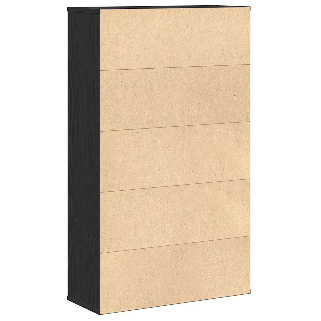 Libreria Rovere Nero 60x24x101,5 cm in Legno Multistrato | homemem39