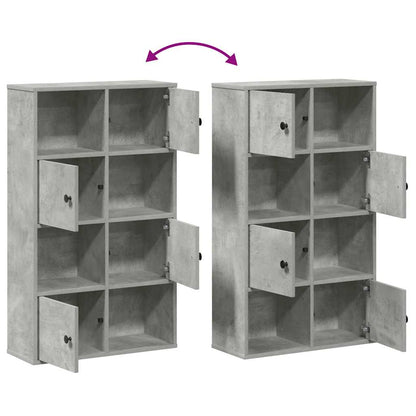 Libreria Grigio Cemento 60x24x101,5 cm in Legno Multistrato | homemem39