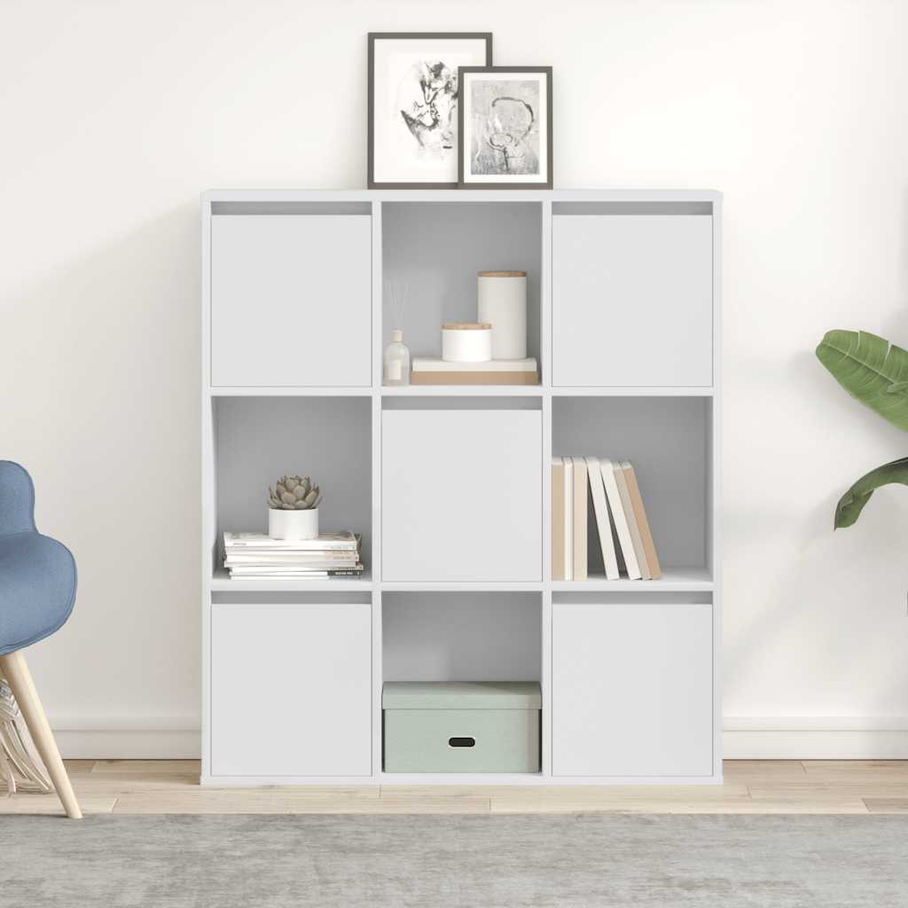 Libreria Bianca 89x24x101,5 cm in Legno Multistrato | homemem39