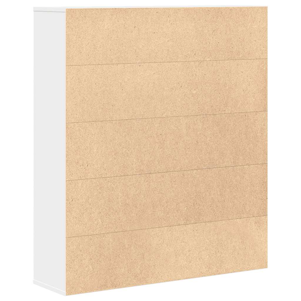 Libreria Bianca 89x24x101,5 cm in Legno Multistrato | homemem39