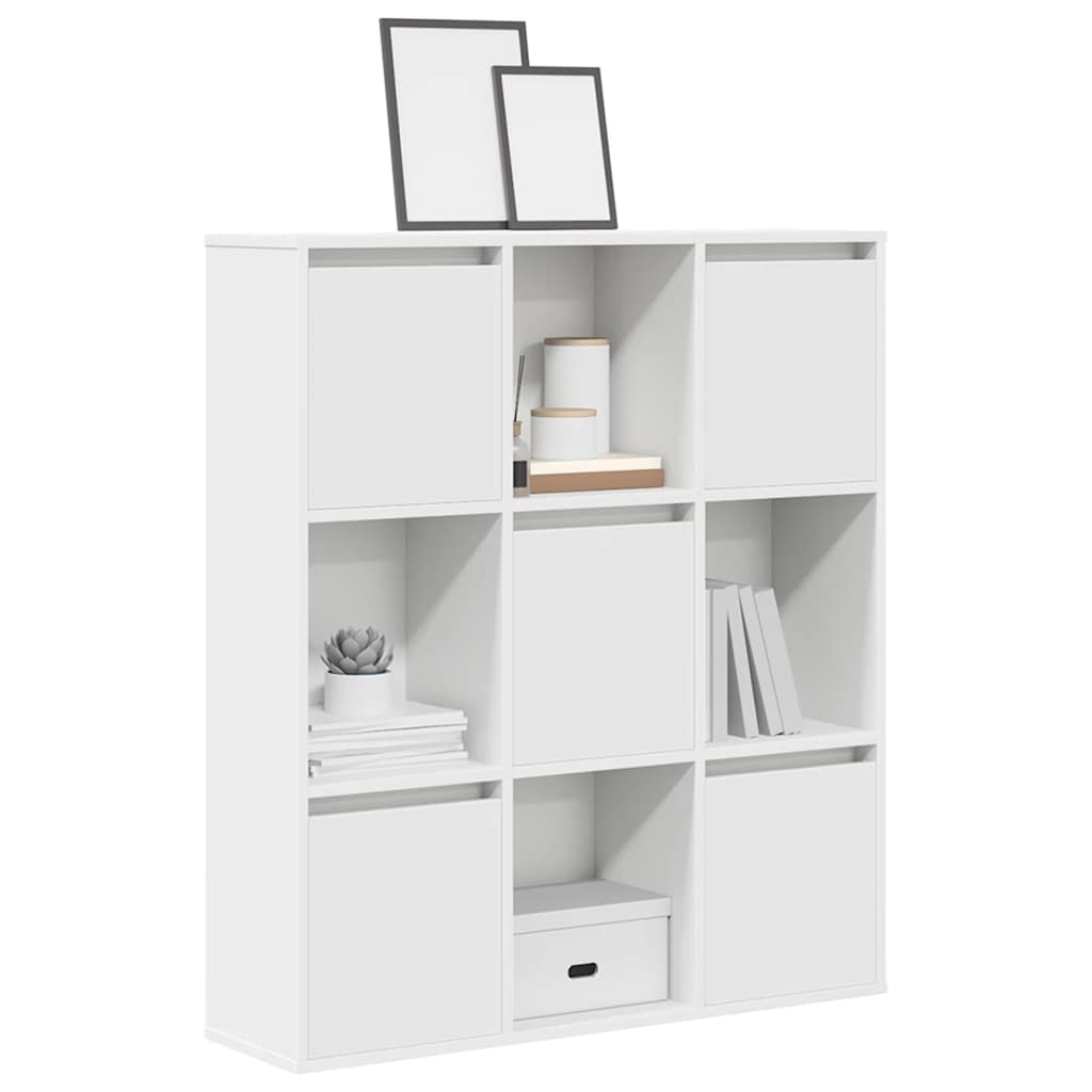 Libreria Bianca 89x24x101,5 cm in Legno Multistrato | homemem39