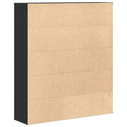 Libreria Rovere Nero 89x24x101,5 cm in Legno Multistrato | homemem39
