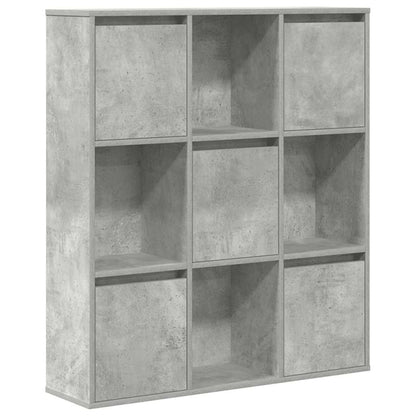 Libreria Grigio Cemento 89x24x101,5 cm in Legno Multistrato