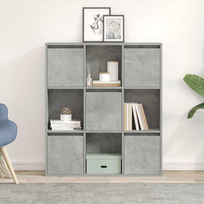 Libreria Grigio Cemento 89x24x101,5 cm in Legno Multistrato