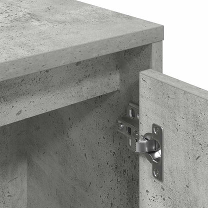 Libreria Grigio Cemento 89x24x101,5 cm in Legno Multistrato