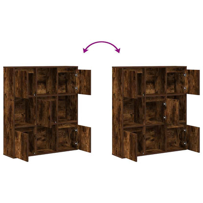 Libreria Rovere Fumo 89x24x101,5 cm in Legno Multistrato | homemem39
