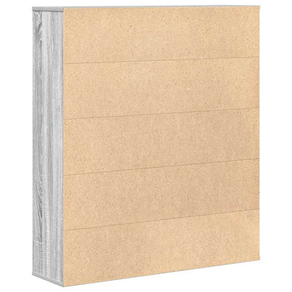 Libreria Grigio Sonoma 89x24x101,5 cm in Legno Multistrato | homemem39