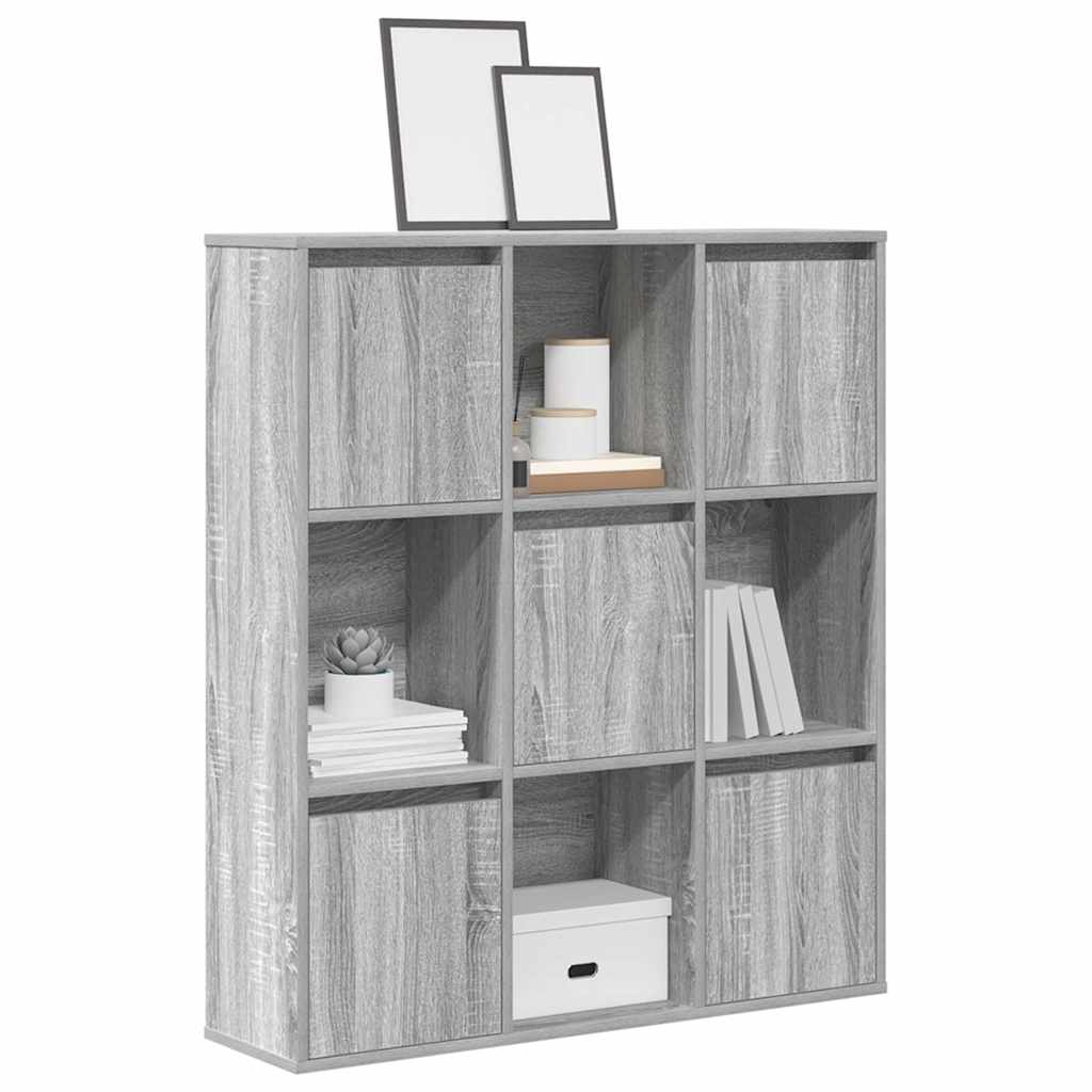Libreria Grigio Sonoma 89x24x101,5 cm in Legno Multistrato | homemem39