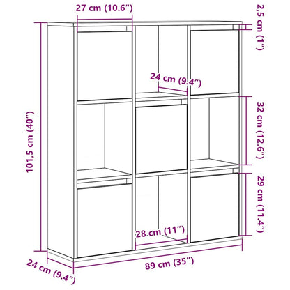 Libreria Rovere Marrone 89x24x101,5 cm in Legno Multistrato | homemem39
