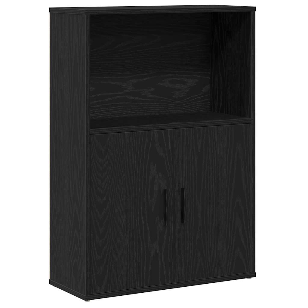 Libreria Rovere Nero 60x24x85 cm in Legno Multistrato | homemem39