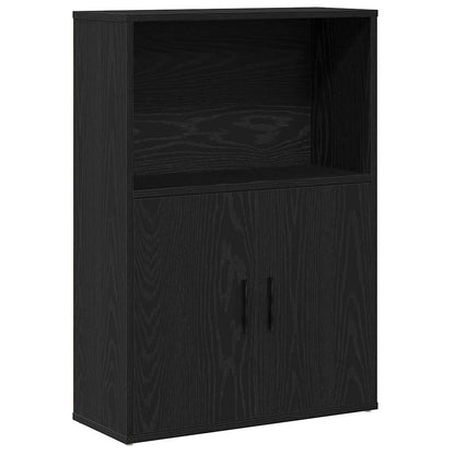 Libreria Rovere Nero 60x24x85 cm in Legno Multistrato | homemem39