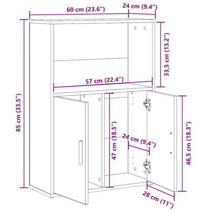 Libreria Rovere Fumo 60x24x85 cm in Truciolato | homemem39
