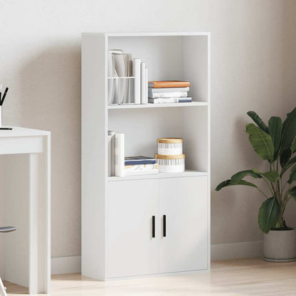 Libreria Bianca 60x24x120 cm in Legno Multistrato | homemem39