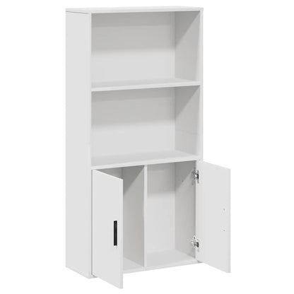 Libreria Bianca 60x24x120 cm in Legno Multistrato | homemem39