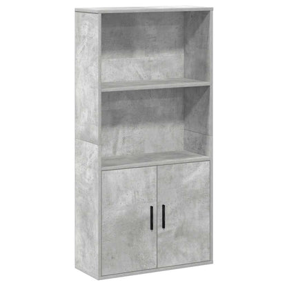Libreria Grigio Cemento 60x24x120 cm in Legno Multistrato | homemem39
