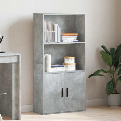 Libreria Grigio Cemento 60x24x120 cm in Legno Multistrato | homemem39