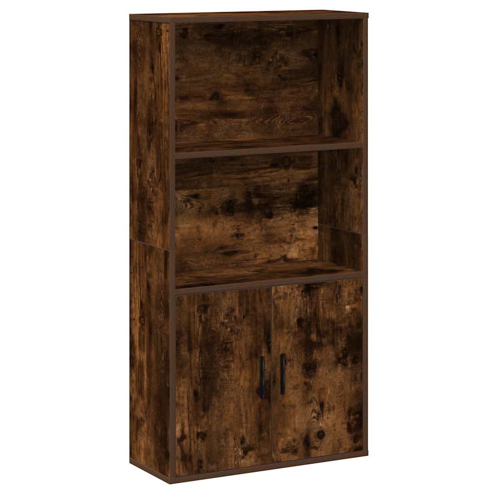 Libreria Rovere Fumo 60x24x120 cm in Truciolato | homemem39