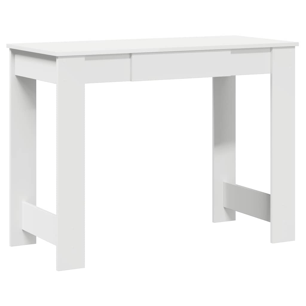 Scrivania Bianca 100x45x75 cm in Legno Multistrato - homemem39