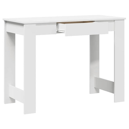 Scrivania Bianca 100x45x75 cm in Legno Multistrato - homemem39