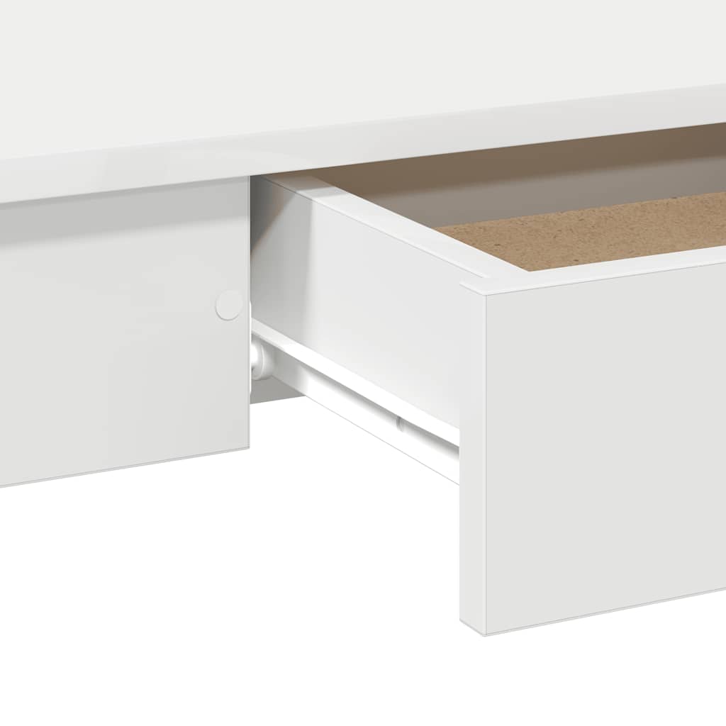 Scrivania Bianca 100x45x75 cm in Legno Multistrato - homemem39