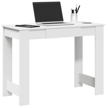 Scrivania Bianca 100x45x75 cm in Legno Multistrato - homemem39