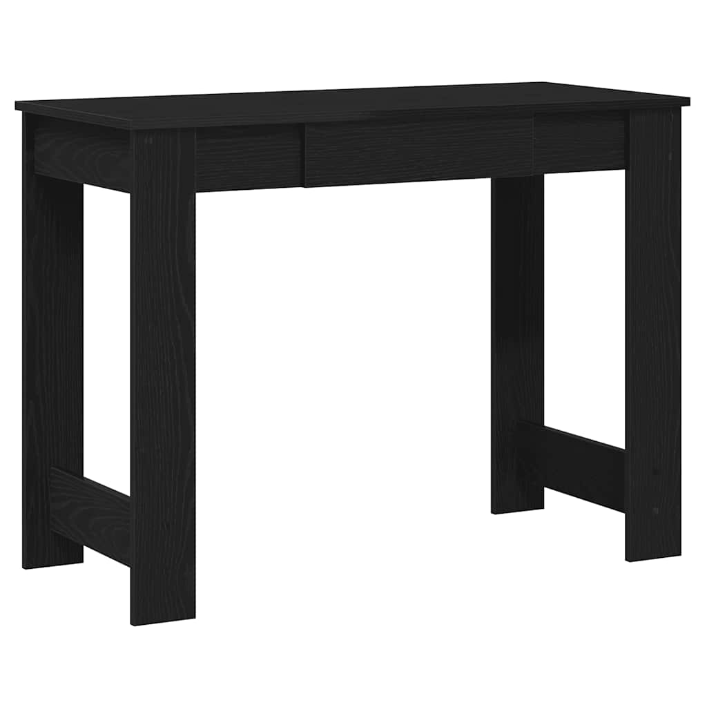 Scrivania Nera 100x45x75 cm in Legno Multistrato - homemem39
