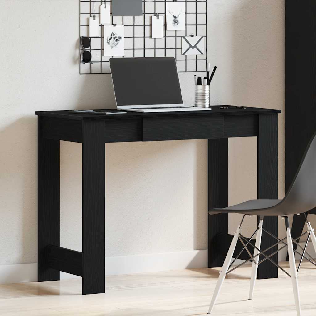 Scrivania Nera 100x45x75 cm in Legno Multistrato | homemem39