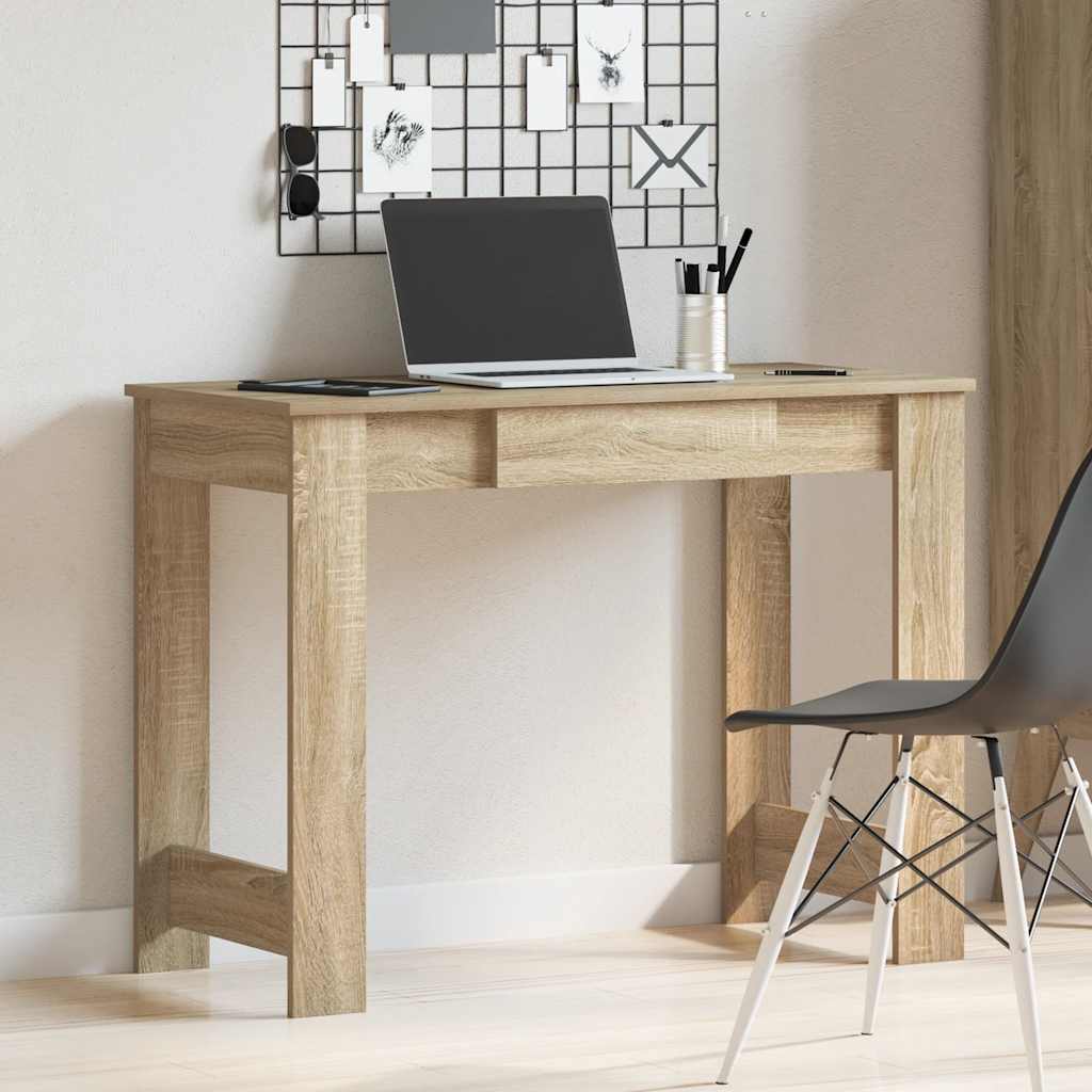 Scrivania Rovere Sonoma 100x45x75 cm in Legno Multistrato | homemem39