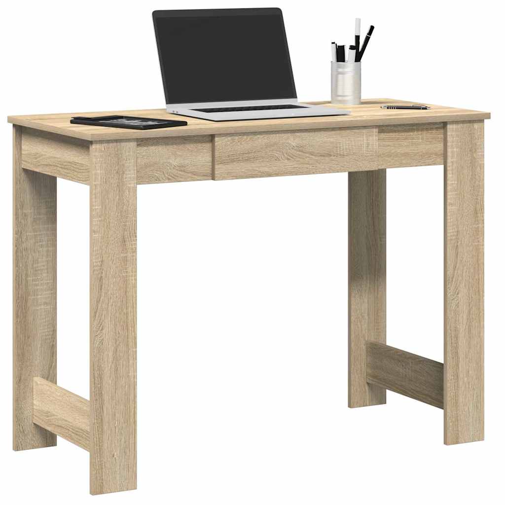 Scrivania Rovere Sonoma 100x45x75 cm in Legno Multistrato - homemem39