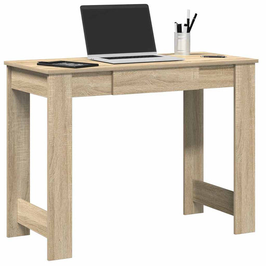 Scrivania Rovere Sonoma 100x45x75 cm in Legno Multistrato - homemem39