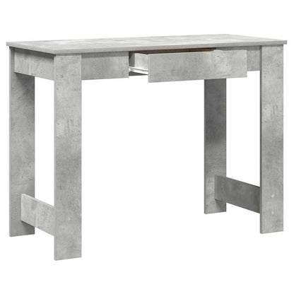 Scrivania Grigio Cemento 100x45x75 cm in Legno Multistrato | homemem39