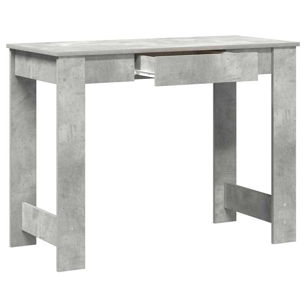 Scrivania Grigio Cemento 100x45x75 cm in Legno Multistrato - homemem39