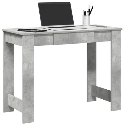 Scrivania Grigio Cemento 100x45x75 cm in Legno Multistrato - homemem39