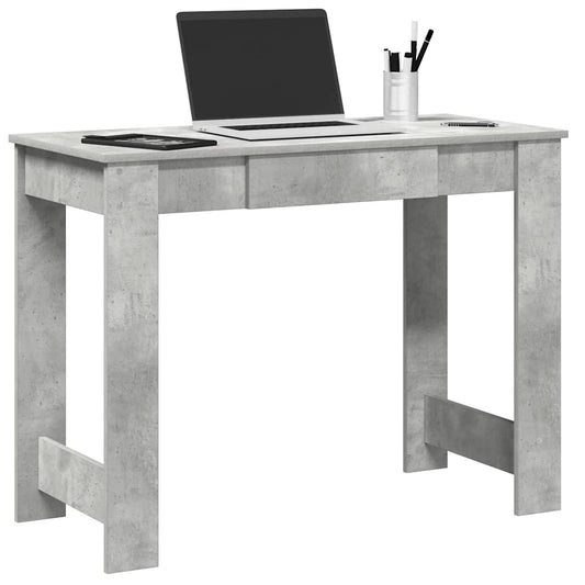 Scrivania Grigio Cemento 100x45x75 cm in Legno Multistrato - homemem39