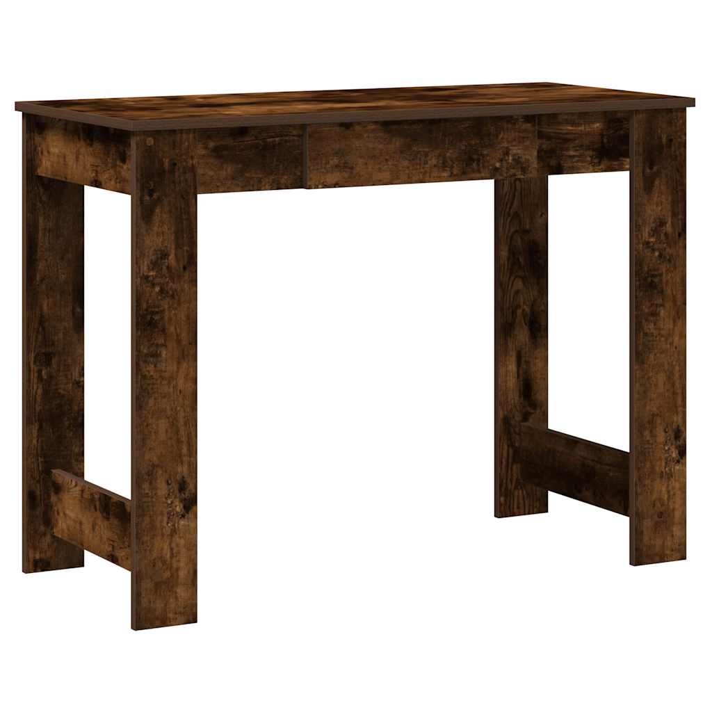 Scrivania Rovere Fumo 100x45x75 cm in Legno Multistrato | homemem39