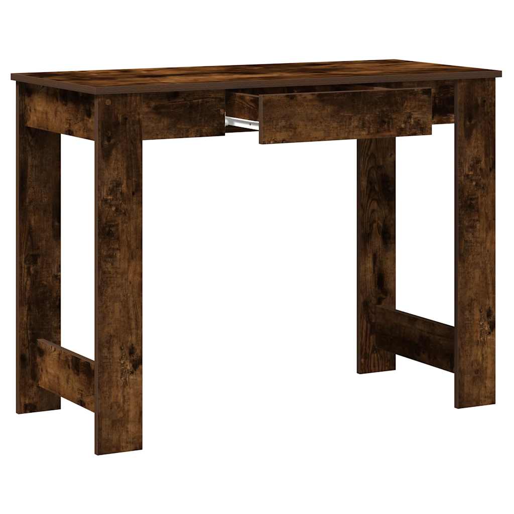 Scrivania Rovere Fumo 100x45x75 cm in Legno Multistrato | homemem39