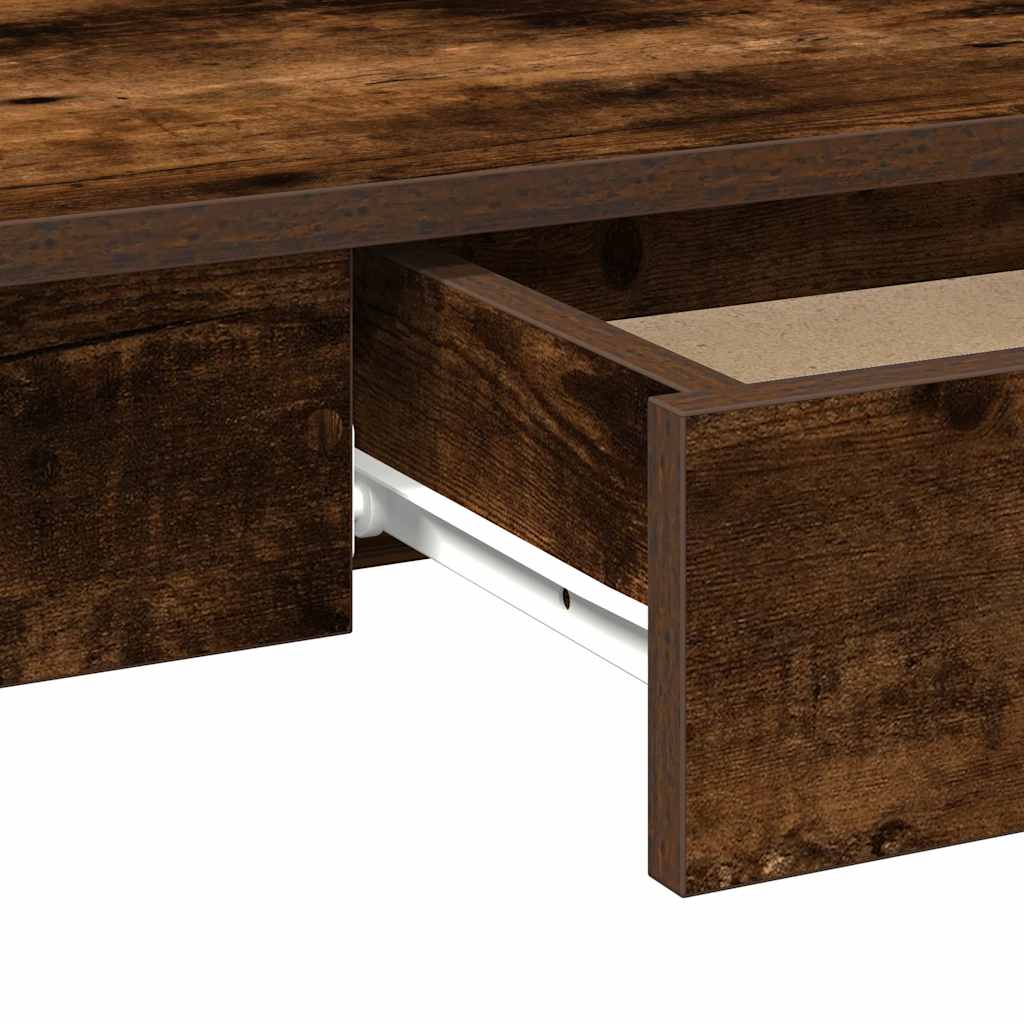 Scrivania Rovere Fumo 100x45x75 cm in Legno Multistrato - homemem39