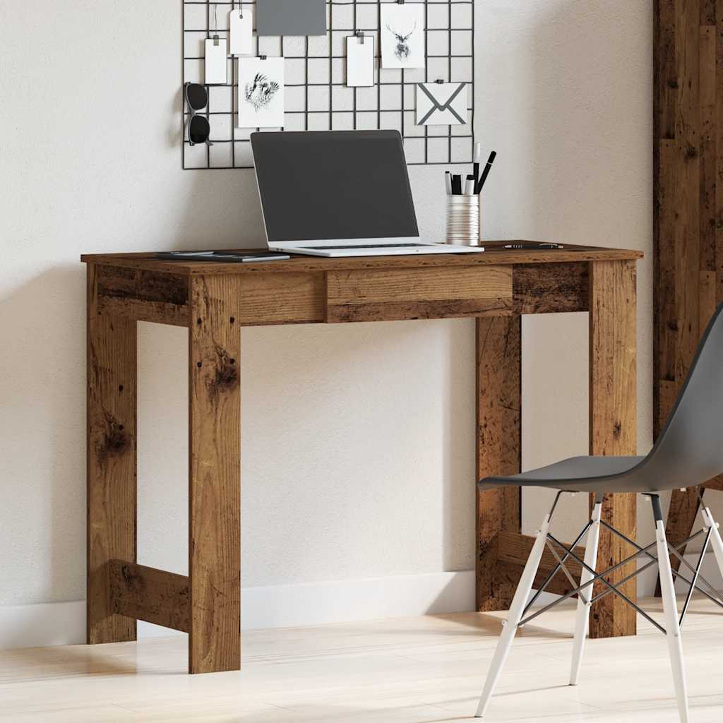 Scrivania Legno Vecchio 100x45x75 cm in Legno Multistrato - homemem39