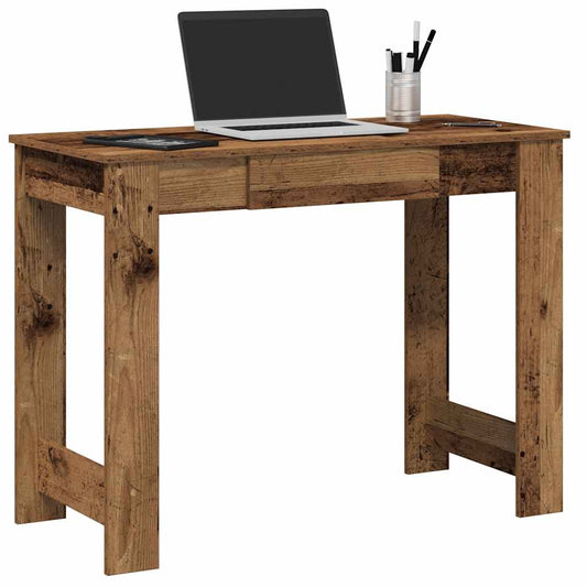 Scrivania Legno Vecchio 100x45x75 cm in Legno Multistrato - homemem39