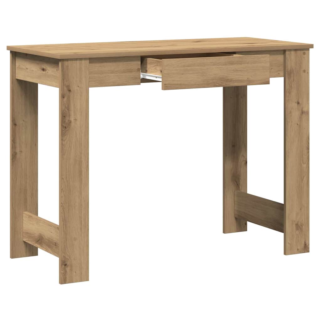 Scrivania Rovere Artigianale 100x45x75 cm in Legno Multistrato - homemem39